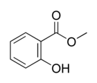 Structure du salicylate de méthyle.