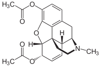 Structure de la diacétylmorphine